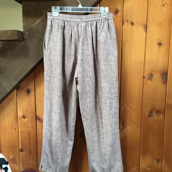 Marla Kim rust red linen and cotton pants - Picture 7 of 7